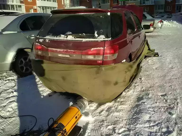 фото отогрев авто в Хабаровске отогрев глушителя авто в Хабаровск